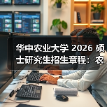 华中农业大学2026硕士招生章程报考全攻略