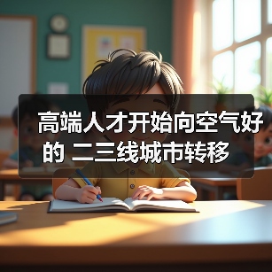 高端人才开始向空气好的 二三线城市转移（图4）