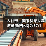 人社部:国考参考人数与录用数比例为57:1(图4) 人社部:国考参考人数与录用数比例为57:1(图4)