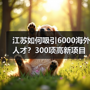 江苏如何吸引6000海外人才？300项高新项目签约背后有何秘密？（图1）