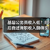 基层公务员收入低？80后自述兼职收入翻倍实录（图1）