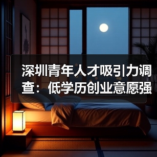 深圳青年人才吸引力调查：低学历创业意愿强，企业名声成关键（图2）