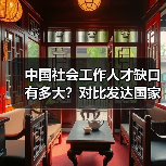 中国社会工作人才缺口有多大？对比发达国家差距明显（图3）