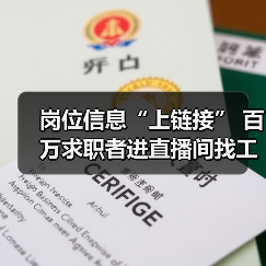 岗位信息“上链接” 百万求职者进直播间找工作(图1) 岗位信息“上链接” 百万求职者进直播间找工作(图1)