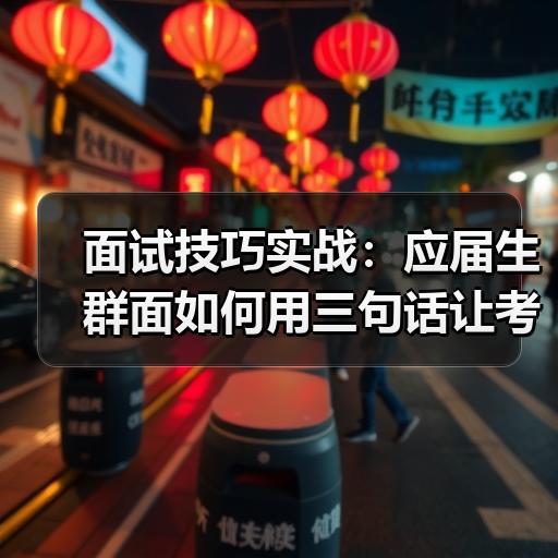 面试技巧实战：应届生群面如何用三句话让考官记住你